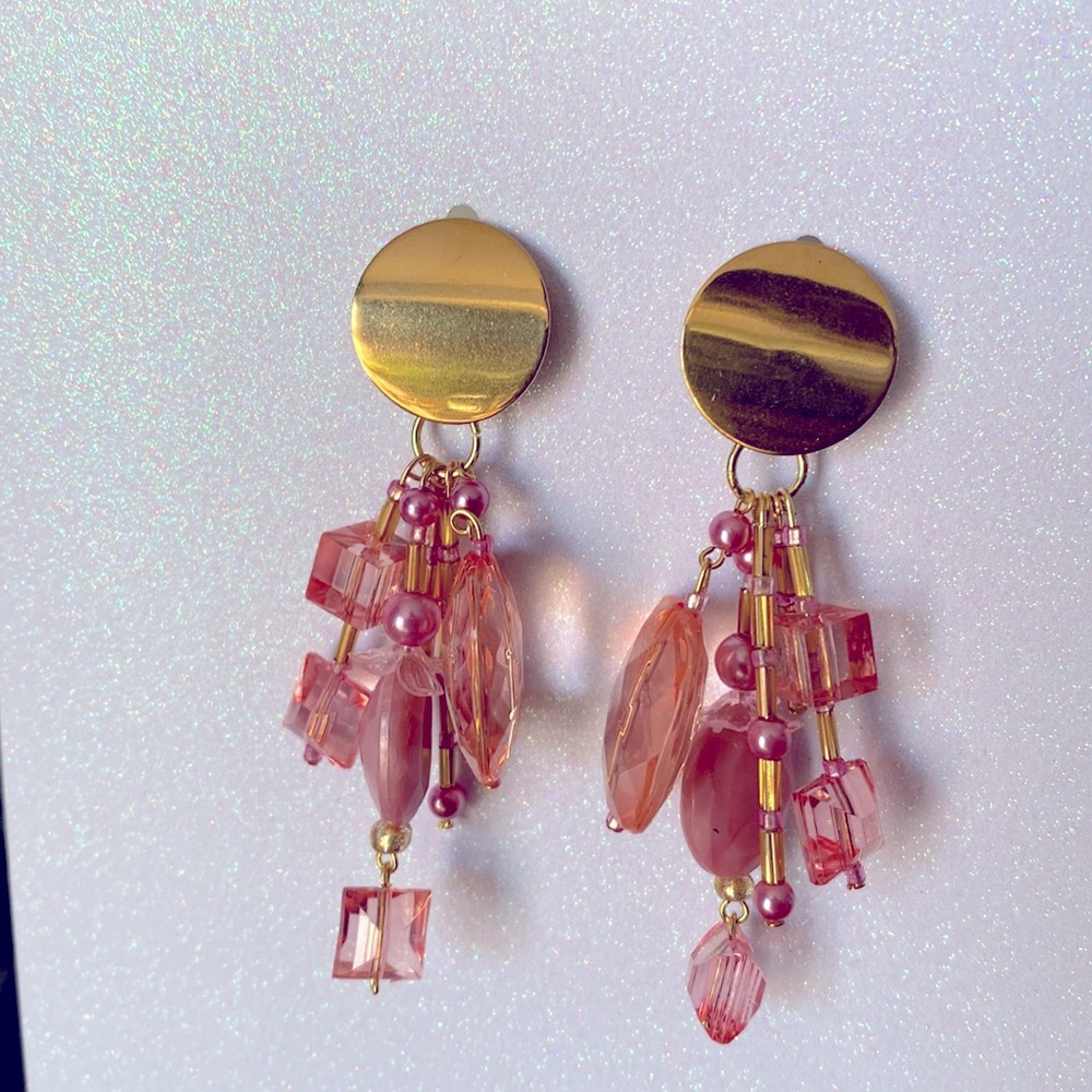 Pretty in Pink Statement Earrings